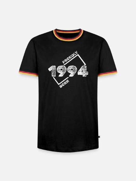 Geschenkidee 1994 - Männer Kontrast-T-Shirt - Schwarz/Dreifarbig