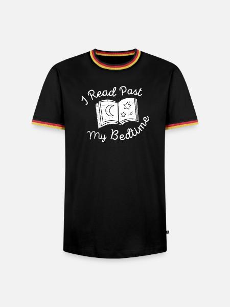 I read past my bedtimer - Männer Kontrast-T-Shirt - Schwarz/Dreifarbig