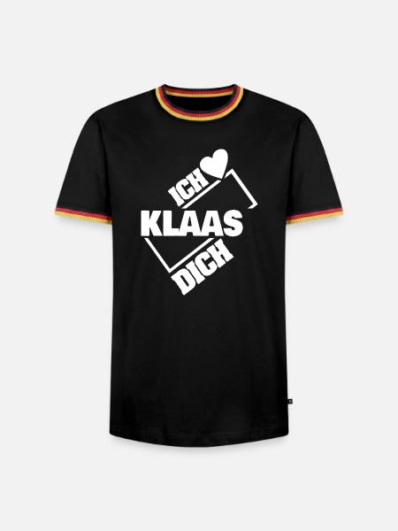 Geschenk für Klaas - Männer Kontrast-T-Shirt - Schwarz/Dreifarbig