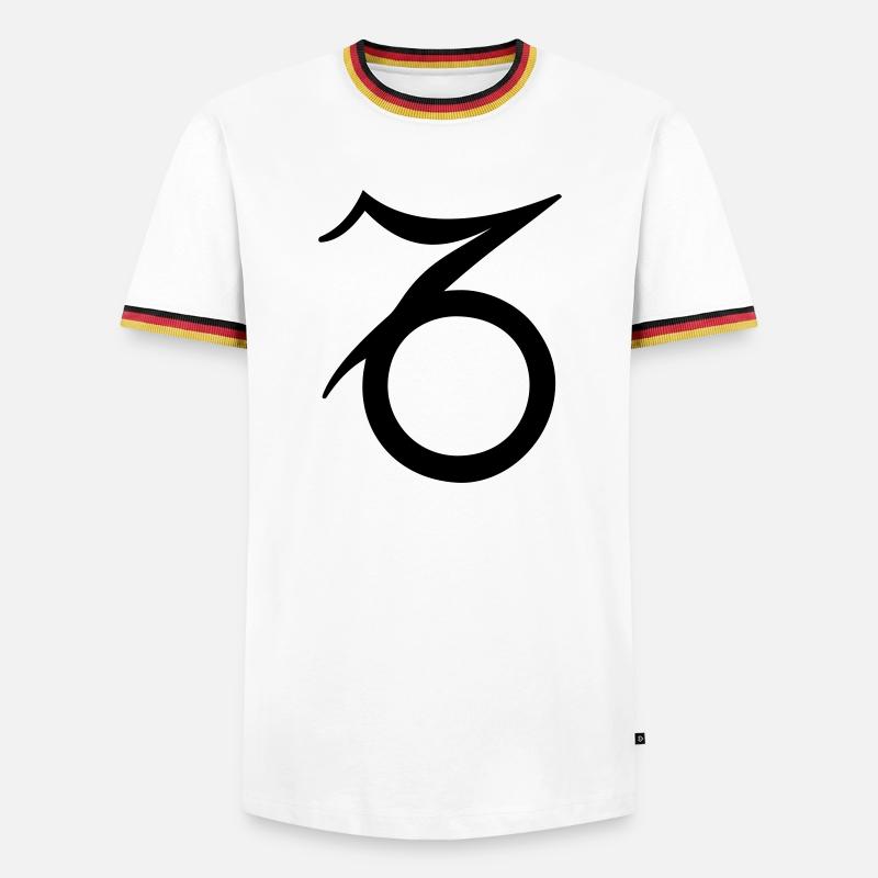 Sternzeichen Steinbock - Männer Kontrast-T-Shirt - Weiß/Dreifarbig