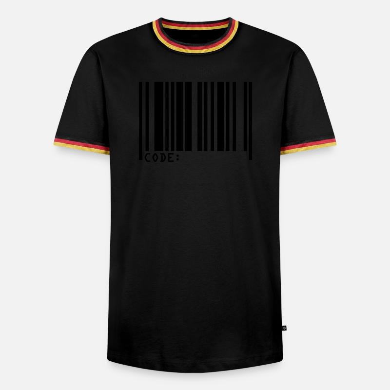 barcode - Men's Ringer Shirt - black/tricolour