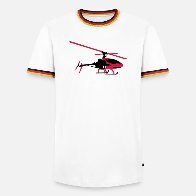 helicopter model - Men's Ringer Shirt - white/tricolour