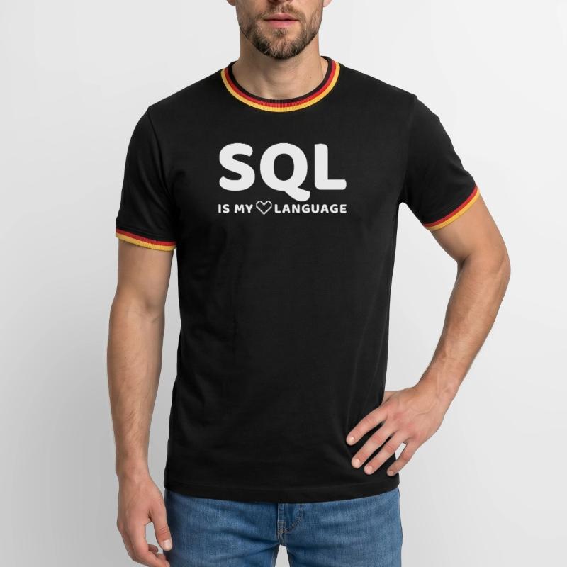 Celestial Code Pattern on Dark Background Men's Ringer Shirt