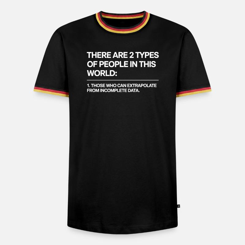 Statistik Analyse Data Science Extrapolation - Männer Kontrast-T-Shirt - Schwarz/Dreifarbig