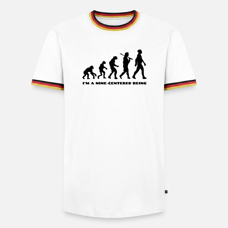 Évolution - T-shirt contrasté Homme - blanc/tricolore