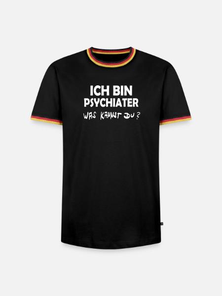 Job Psychiater - Männer Kontrast-T-Shirt - Schwarz/Dreifarbig