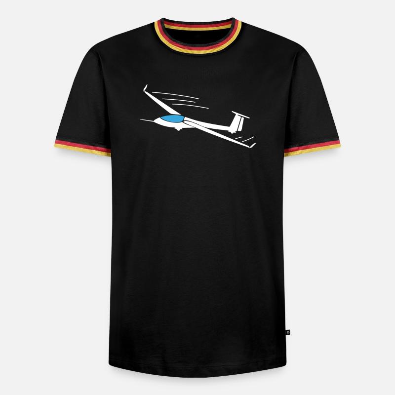 Glider glider pilot gift ideas - Men's Ringer Shirt - black/tricolour
