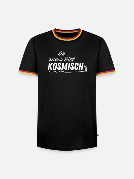 KOSMISCH – Spirituelles Geschenk Mode - Männer Kontrast-T-Shirt - Schwarz/Dreifarbig