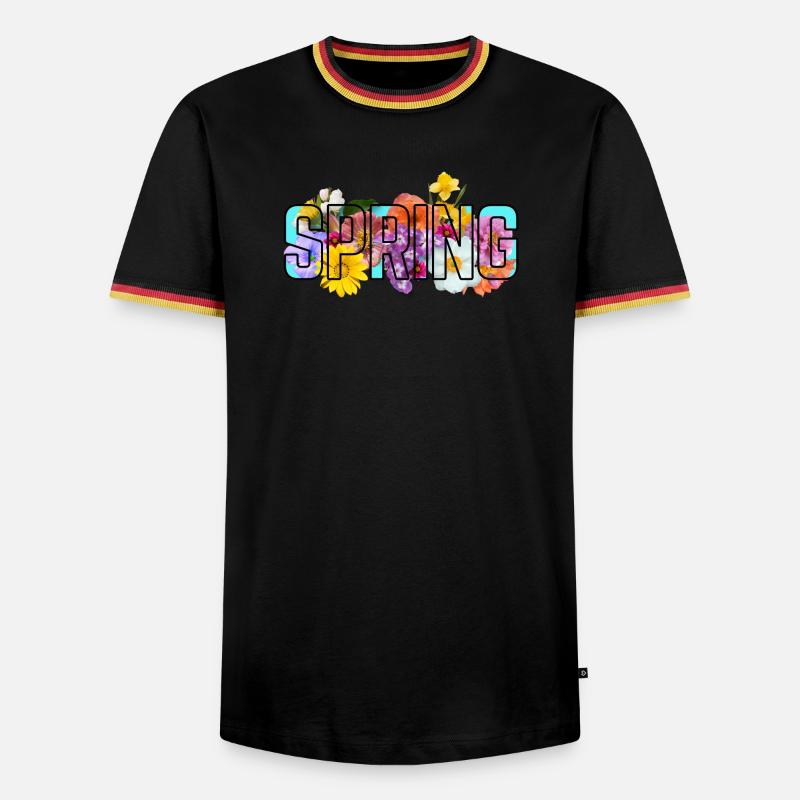Blue Spring - Men's Ringer Shirt - white/tricolour