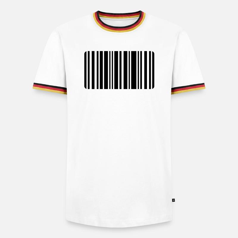 barcode - Men's Ringer Shirt - white/tricolour