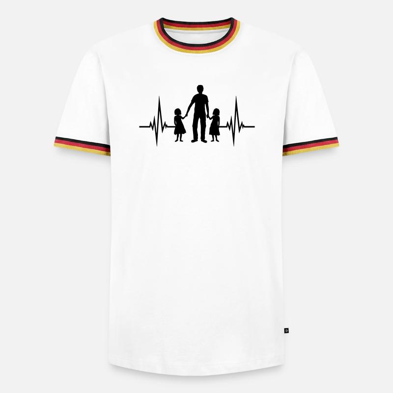 2 daughters pulse - Men's Ringer Shirt - white/tricolour