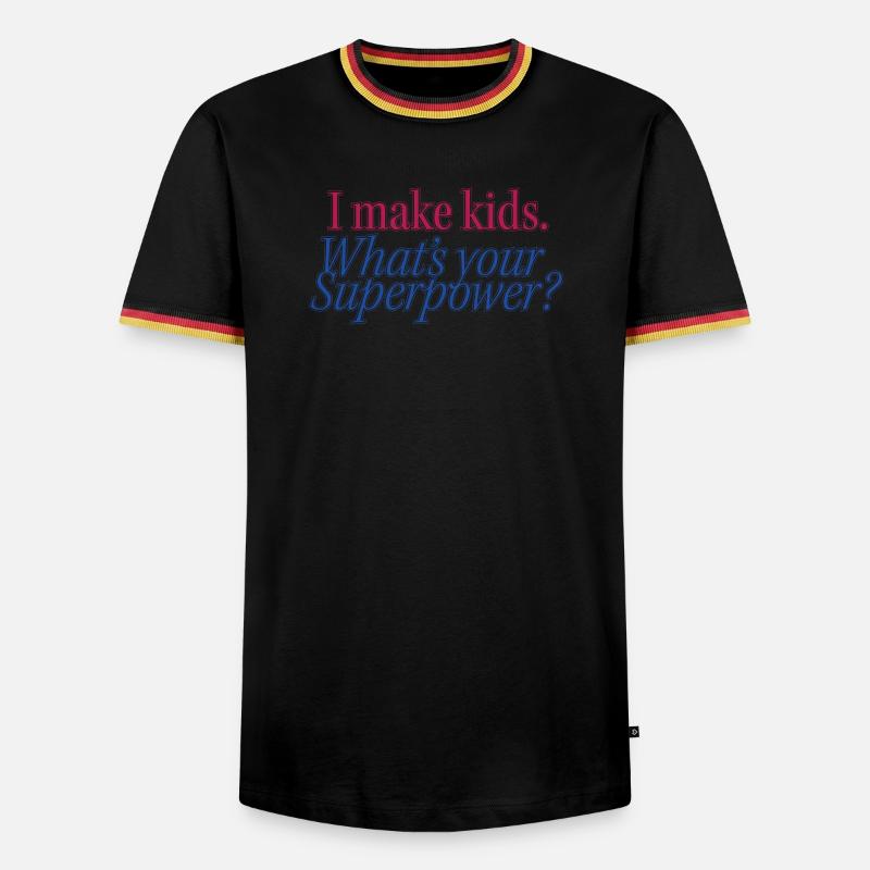 Superpower Parenthood Statement - Men's Ringer Shirt - white/tricolour