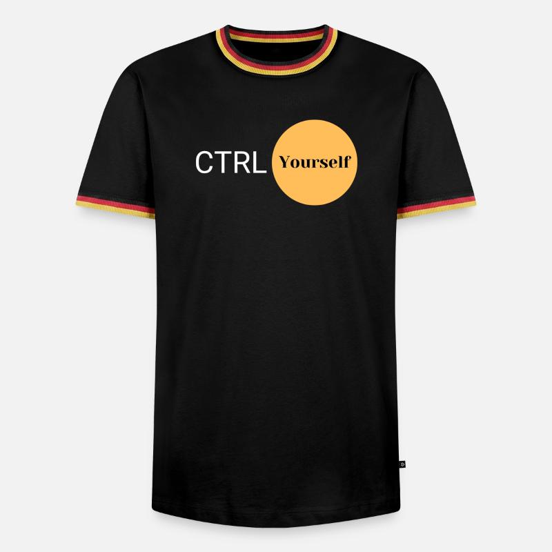 CTRL Sich selbst - Männer Kontrast-T-Shirt - Schwarz/Dreifarbig