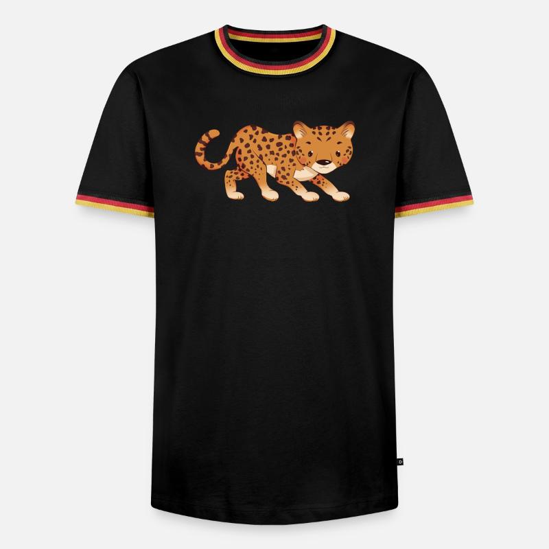Leopard - Men's Ringer Shirt - black/tricolour
