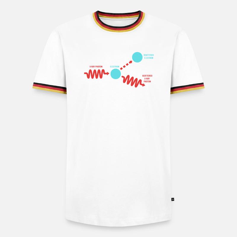 Quantenphysik Quantenmechanik Quantensprung - Männer Kontrast-T-Shirt - Weiß/Dreifarbig