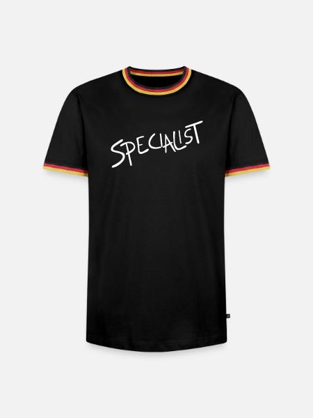 Spezialist Handlettering Stil - Männer Kontrast-T-Shirt - Schwarz/Dreifarbig