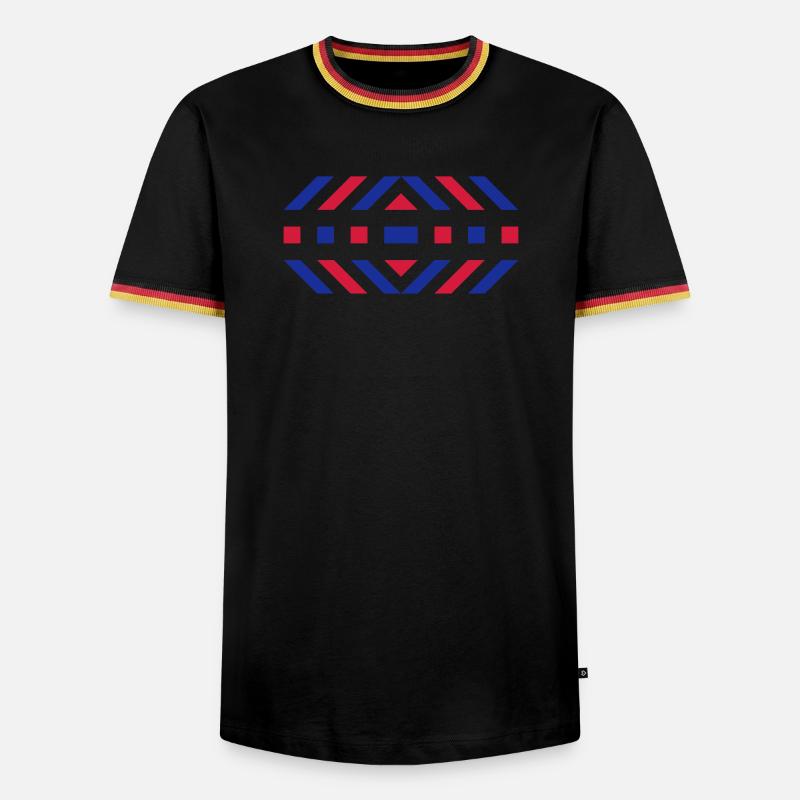 template - Men's Ringer Shirt - black/tricolour