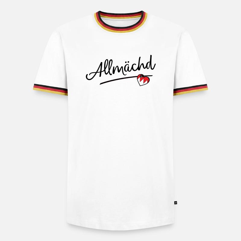 Allmächd - Men's Ringer Shirt - white/tricolour