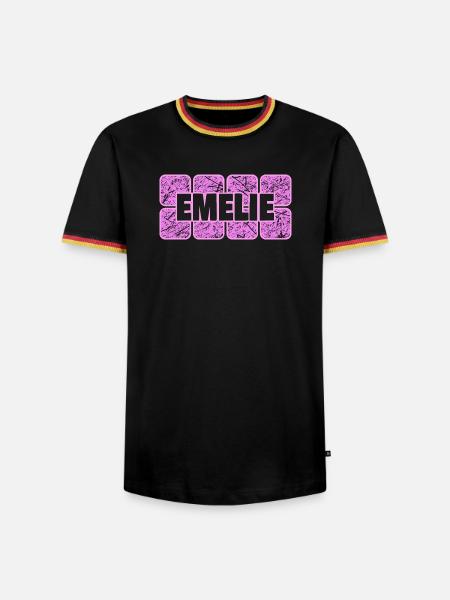 Geschenk für Emelie - Männer Kontrast-T-Shirt - Schwarz/Dreifarbig