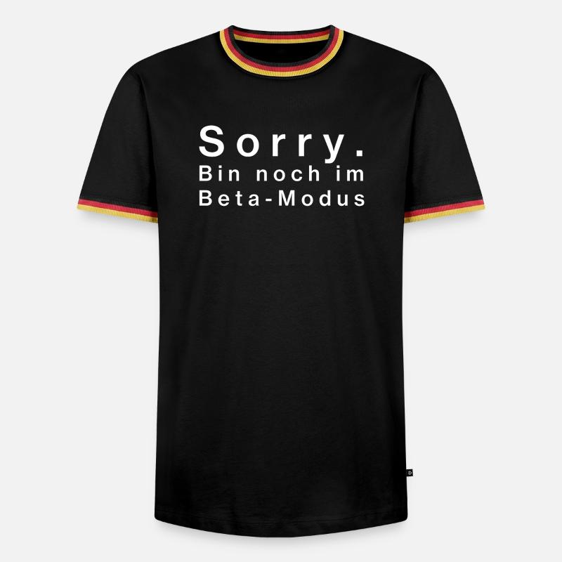 Sorry. Bin noch im Beta-Modus - Männer Kontrast-T-Shirt - Schwarz/Dreifarbig