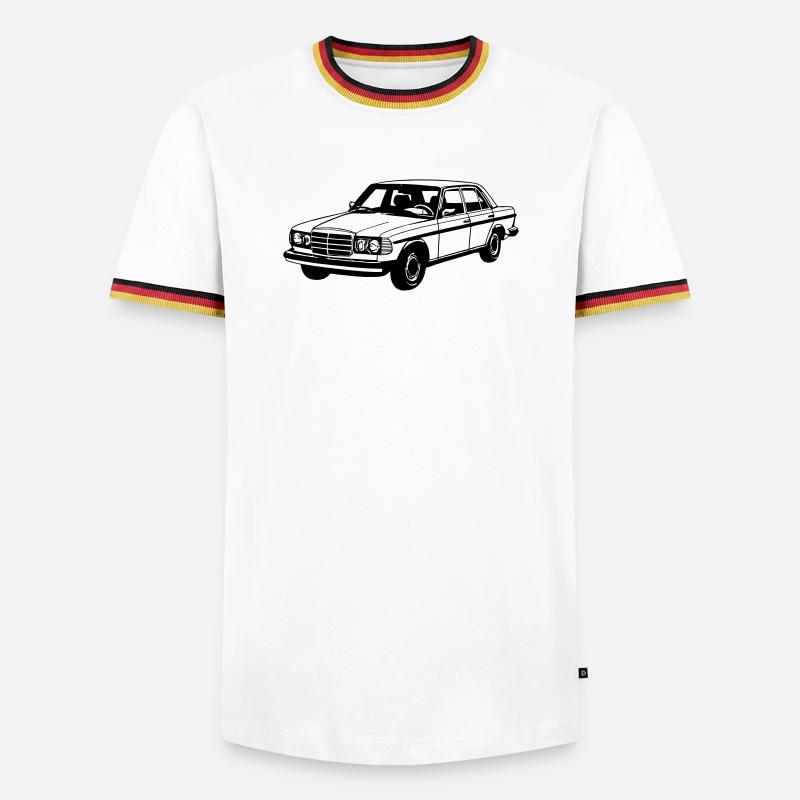 MB W123 , Youngtimer / Oldtimer ... (25) - Men's Ringer Shirt - white/tricolour