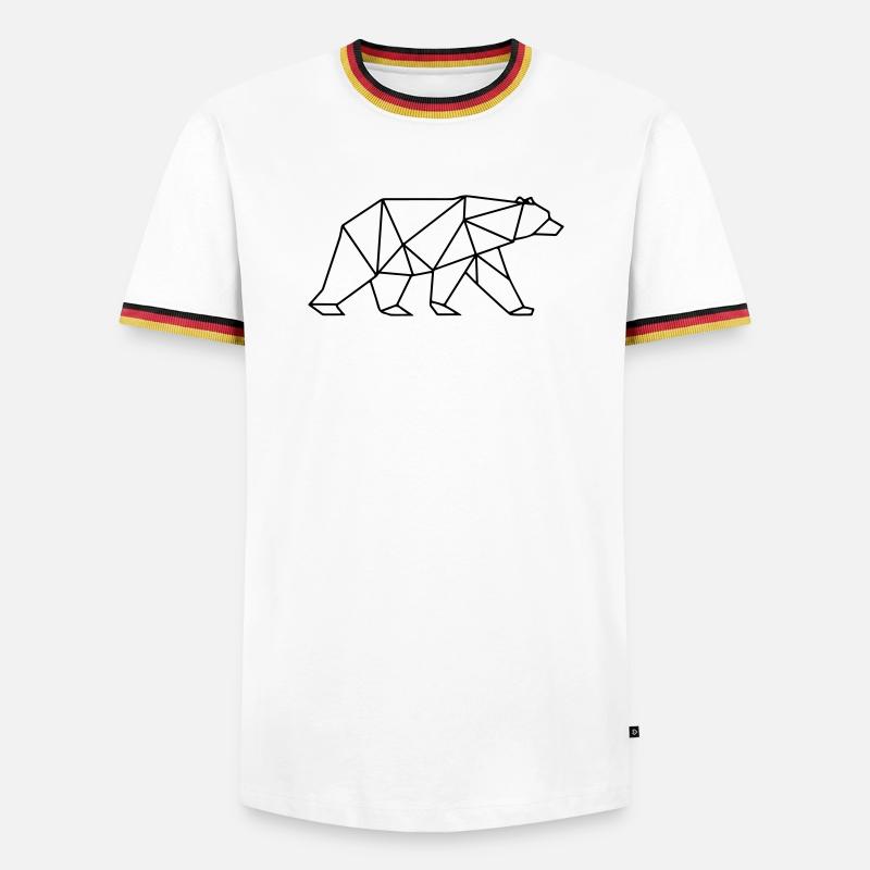 Bear Polygon - Men's Ringer Shirt - white/tricolour