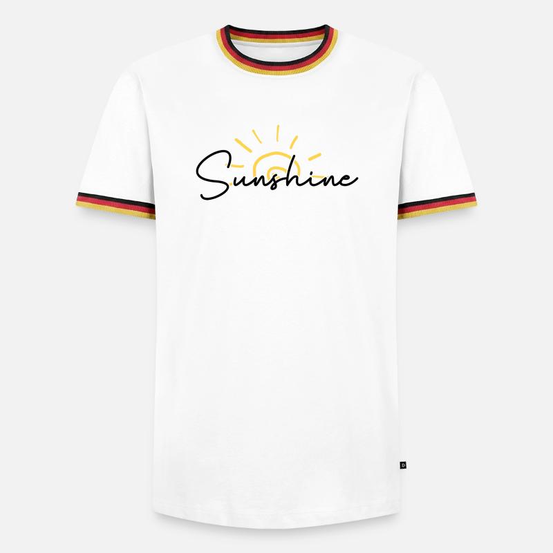 Sunrise Scribble Arc - Men's Ringer Shirt - white/tricolour