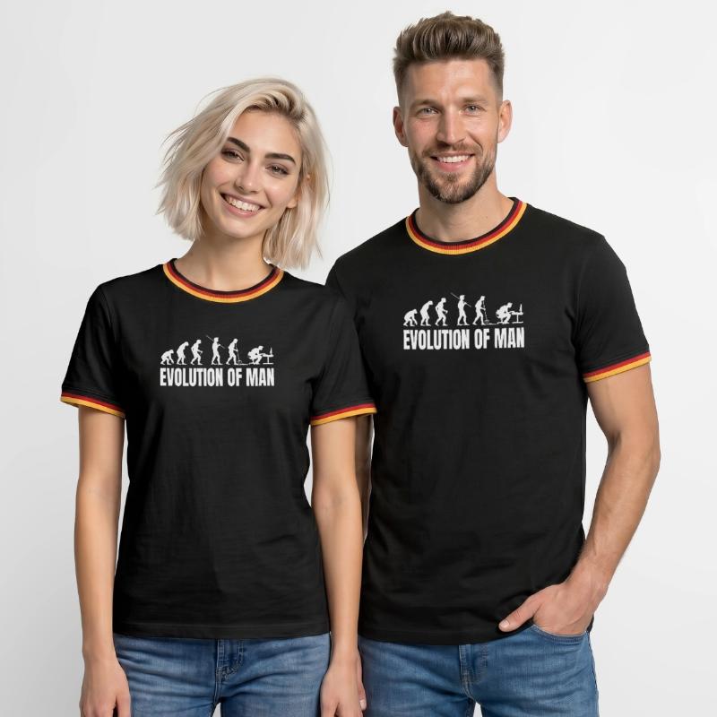 Evolution of Programmer IT Computer Coder Men's Ringer Shirt