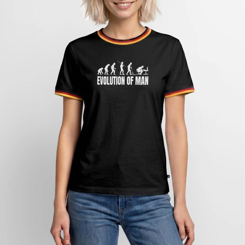 Evolution of Programmer IT Computer Coder Men's Ringer Shirt