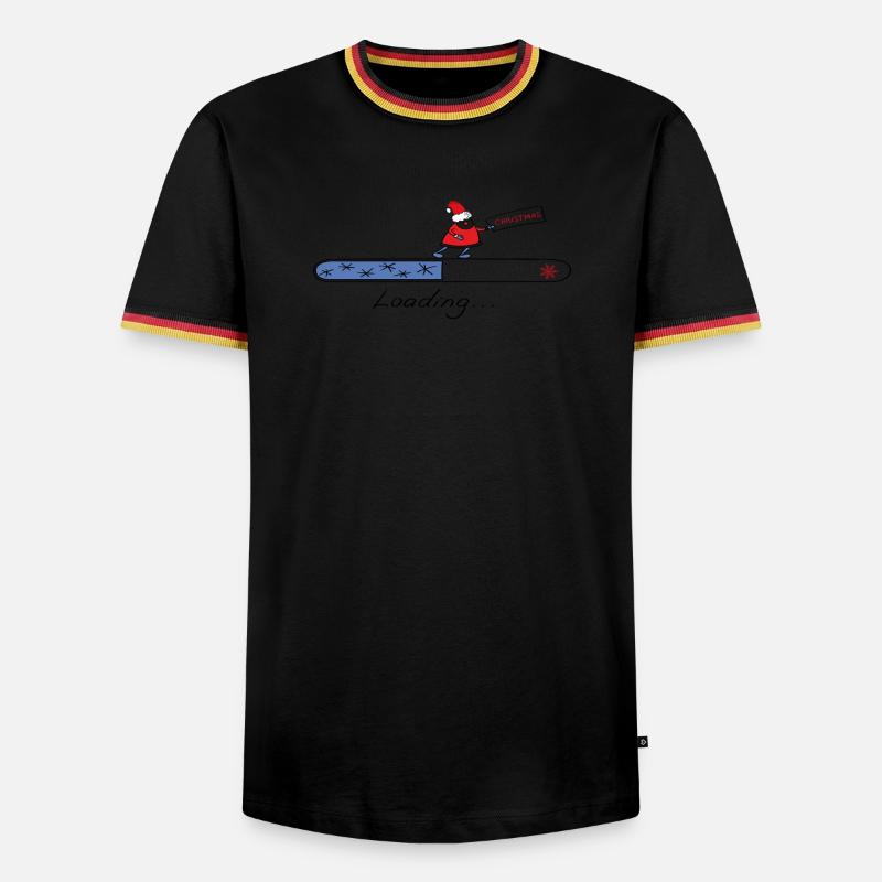 Christmas Loading - Men's Ringer Shirt - black/tricolour