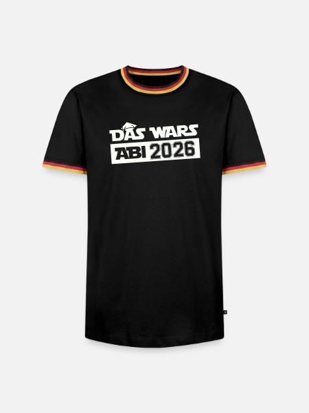 DAS WARS Abi 2026 - Männer Kontrast-T-Shirt - Schwarz/Dreifarbig