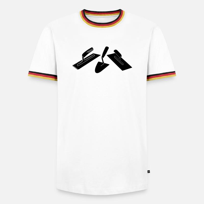 Stucco mason tools - Men's Ringer Shirt - white/tricolour