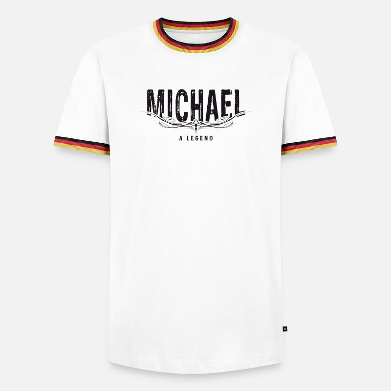 MICHAEL A LEGEND - Men's Ringer Shirt - white/tricolour