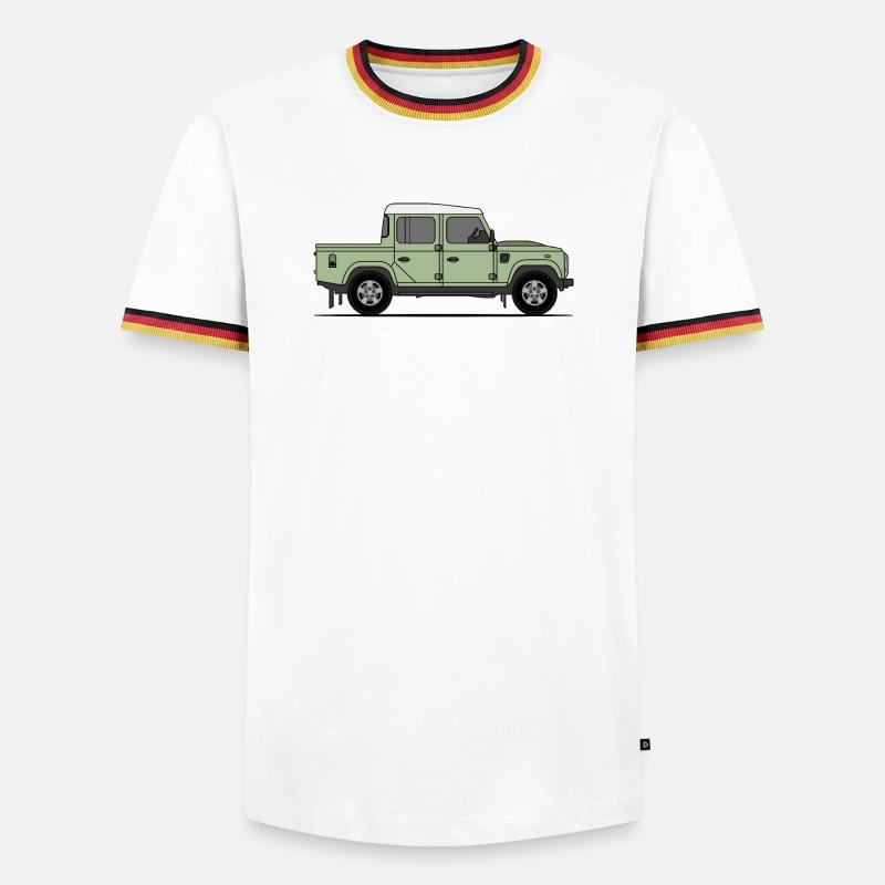 Defender Double Cab - Men's Ringer Shirt - white/tricolour