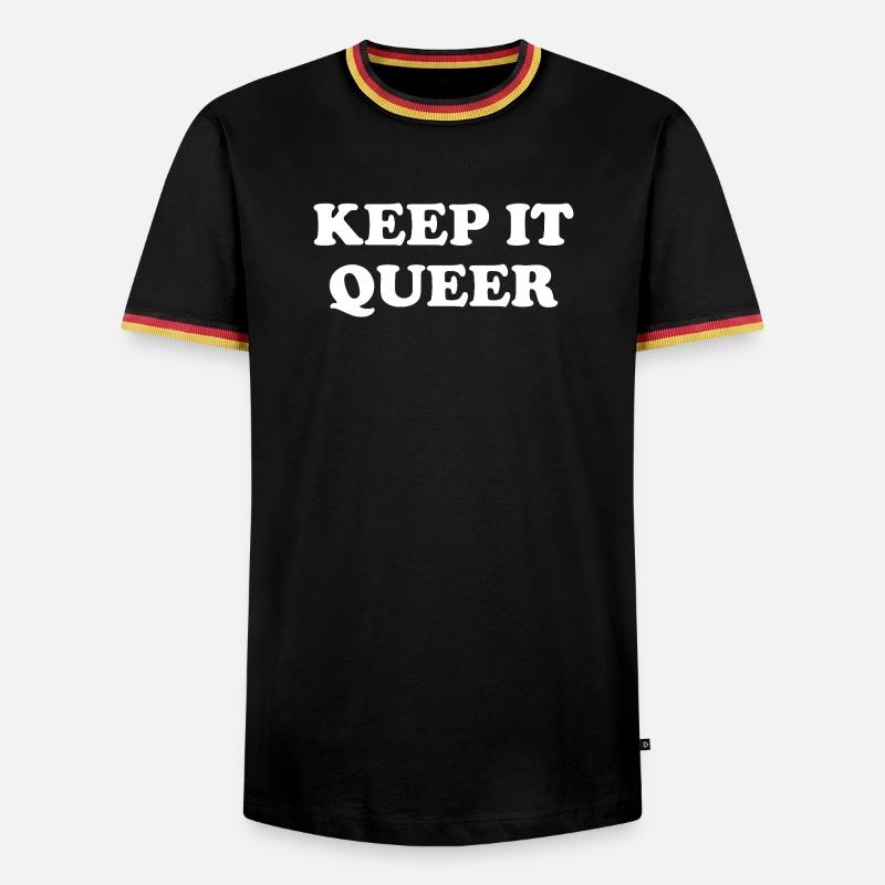 Keep It Queer - Men's Ringer Shirt - black/tricolour