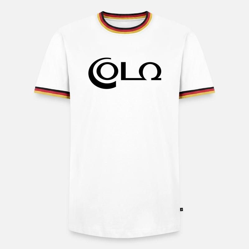 Cola - Männer Kontrast-T-Shirt - Weiß/Dreifarbig