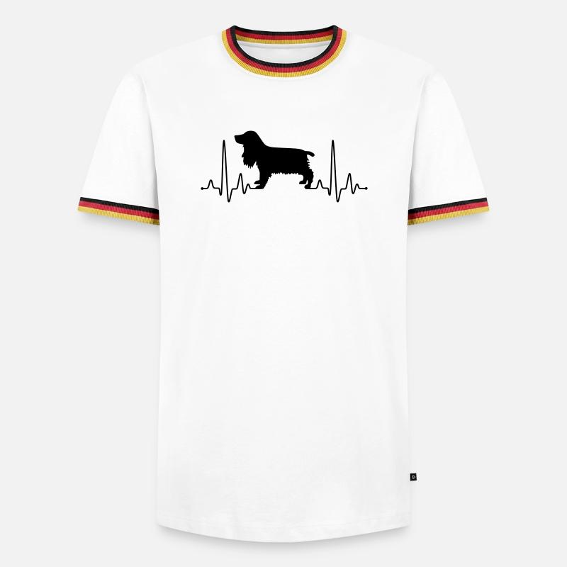 Cocker Spaniel Plus - T-shirt contrasté Homme - blanc/tricolore