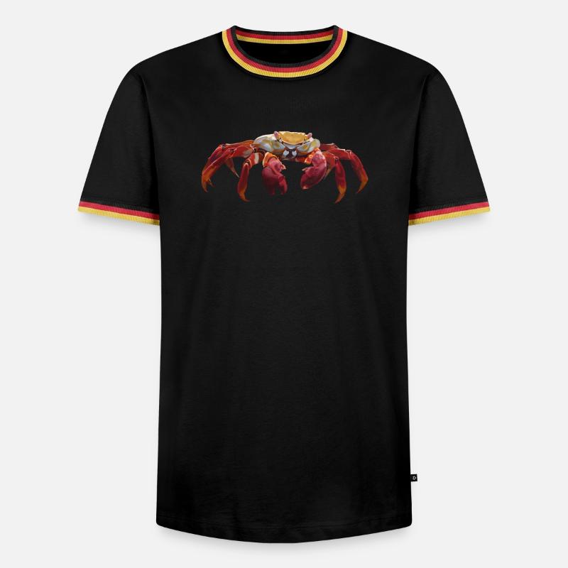 Krabbe - Männer Kontrast-T-Shirt - Weiß/Dreifarbig