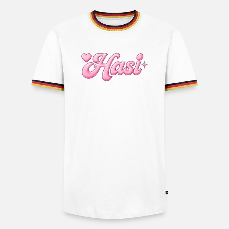 Hasi / y2k design - Men's Ringer Shirt - white/tricolour