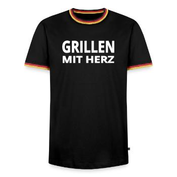 Griller - T-shirt contrasté Homme - noir/tricolore - Devant - AI Model Male 178 light (178cm) & AI Model Male 185 light (185cm)