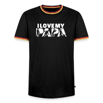 Ouvrier sidérurgiste Métallurgie Conception de construction métallique - T-shirt contrasté Homme - noir/tricolore - Devant - AI Model Male 178 light (178cm) & AI Model Male 185 light (185cm)