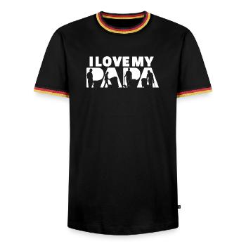 Papa Recyclable Collector Art de gestion des déchets - T-shirt contrasté Homme - noir/tricolore - Devant - AI Model Male 178 light (178cm) & AI Model Male 185 light (185cm)