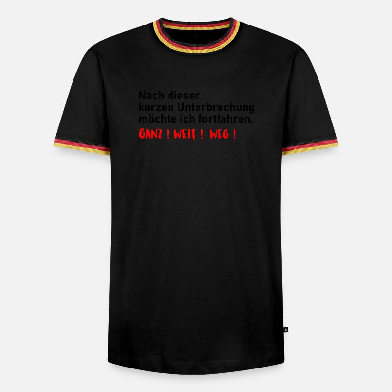 continue - Men's Ringer Shirt - black/tricolour