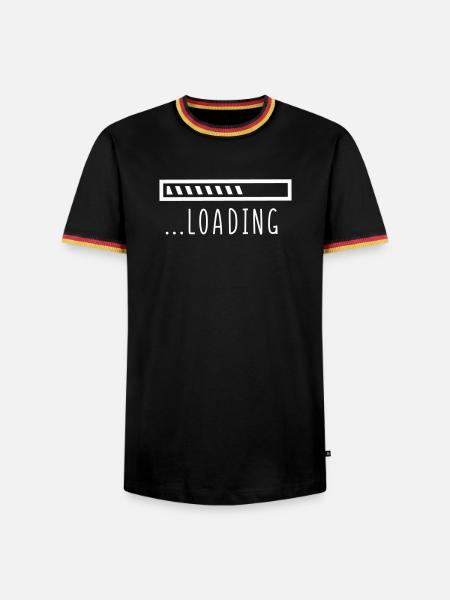 Loading - Männer Kontrast-T-Shirt - Schwarz/Dreifarbig