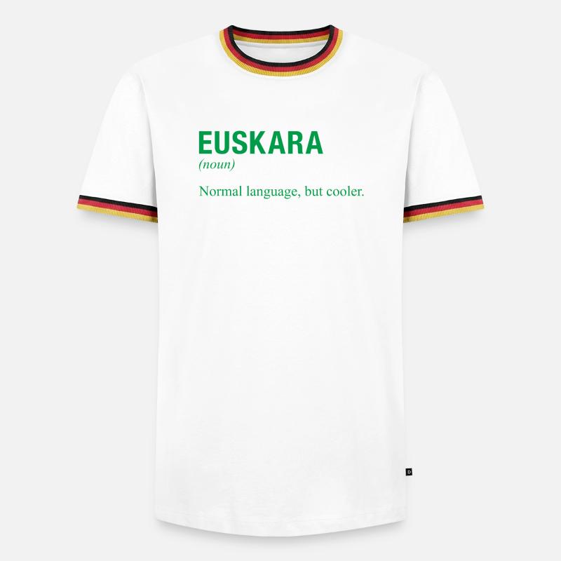 Basque language  - Männer Kontrast-T-Shirt - Weiß/Dreifarbig