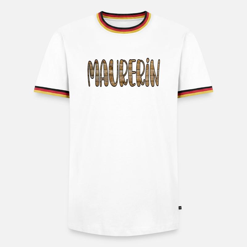 Construction industry bricklayer house construction - Men's Ringer Shirt - white/tricolour