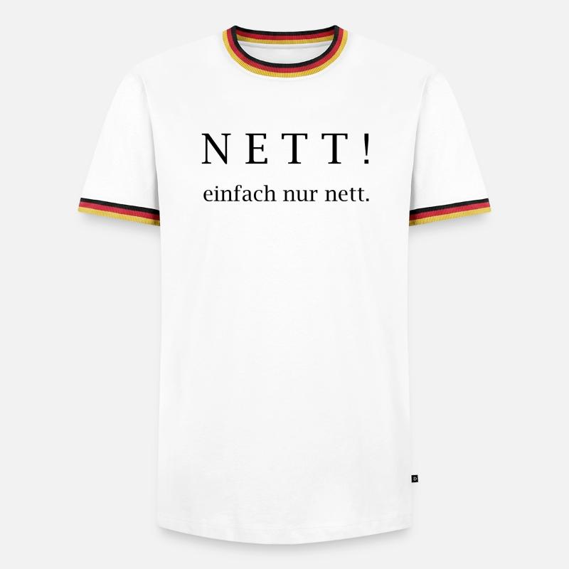 Nice! just nice. - Men's Ringer Shirt - white/tricolour