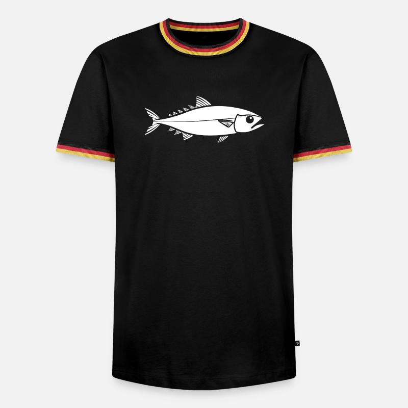 trout - Men's Ringer Shirt - black/tricolour