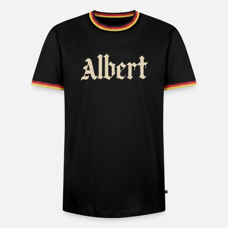 Albert Gothic Script - Men's Ringer Shirt - black/tricolour