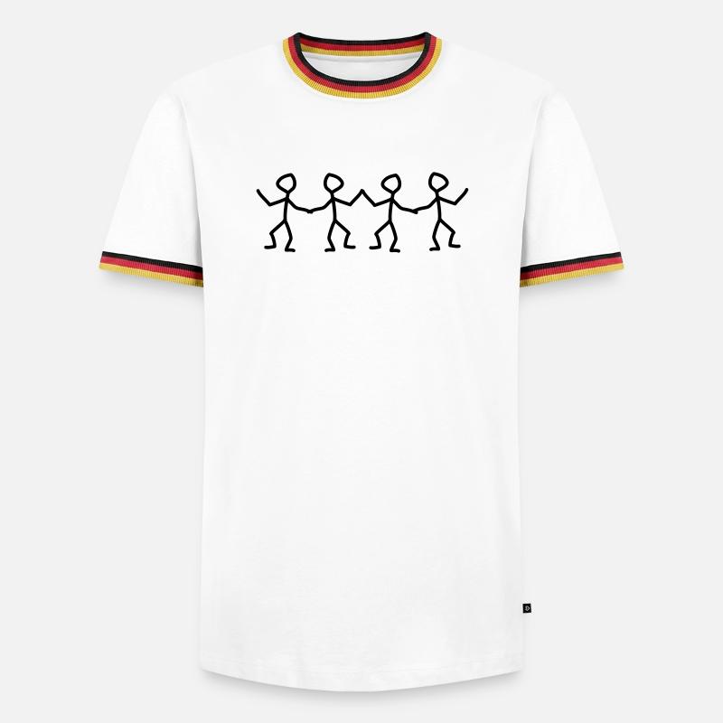 dance - Men's Ringer Shirt - white/tricolour